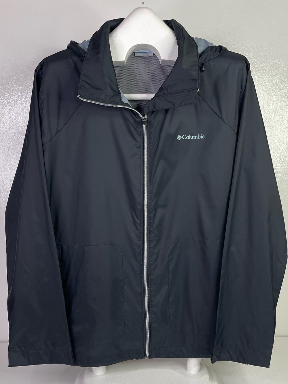 Columbia Switchback Water-Resistant Packable Rain Jacket Black  2X